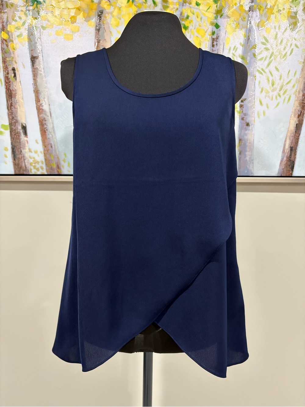 NWOT J. Crew Navy Overlay Sleeveless Camisole